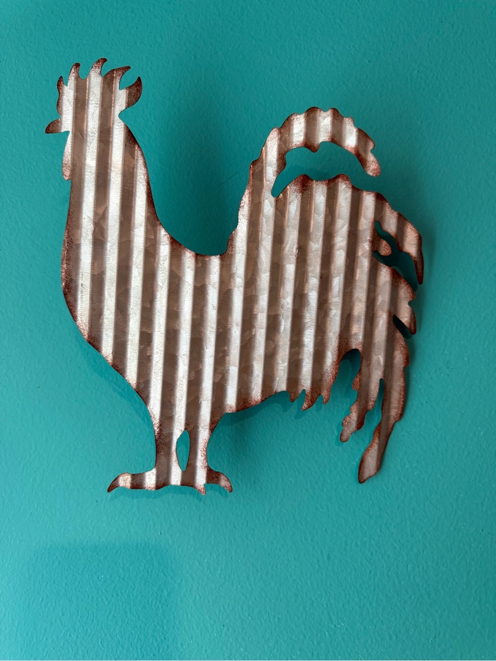 Metal Rooster Wall Art x 2